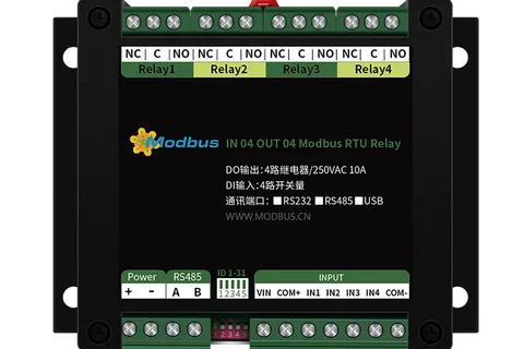 MODBUS RTU-4入4出继电器说明书