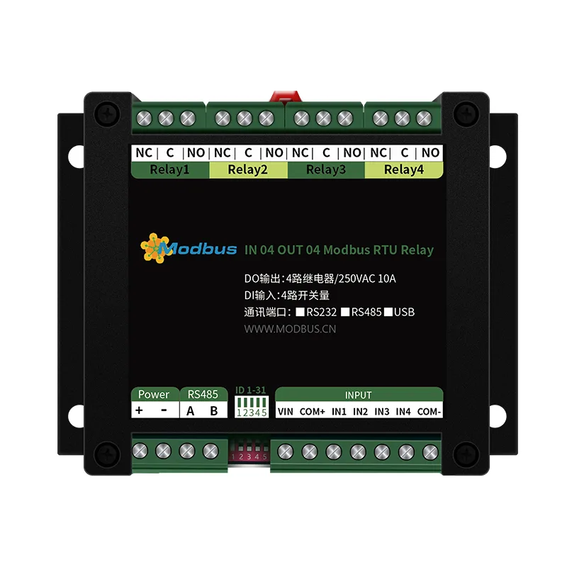 MODBUS RTU-4入4出继电器说明书缩略图