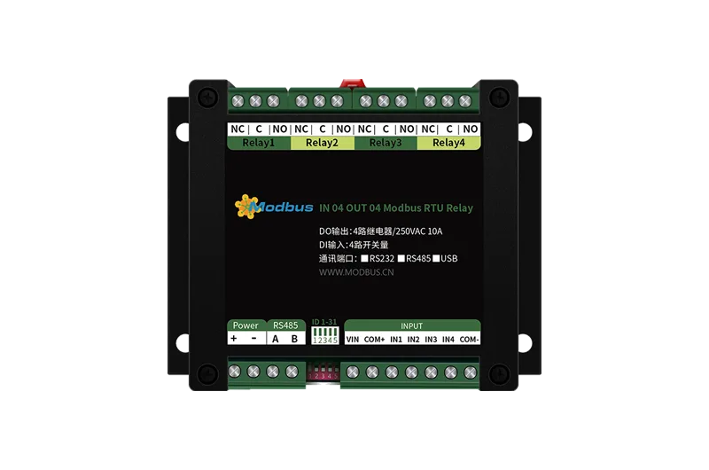 4入4出Modbus RTU继电器模块说明书缩略图