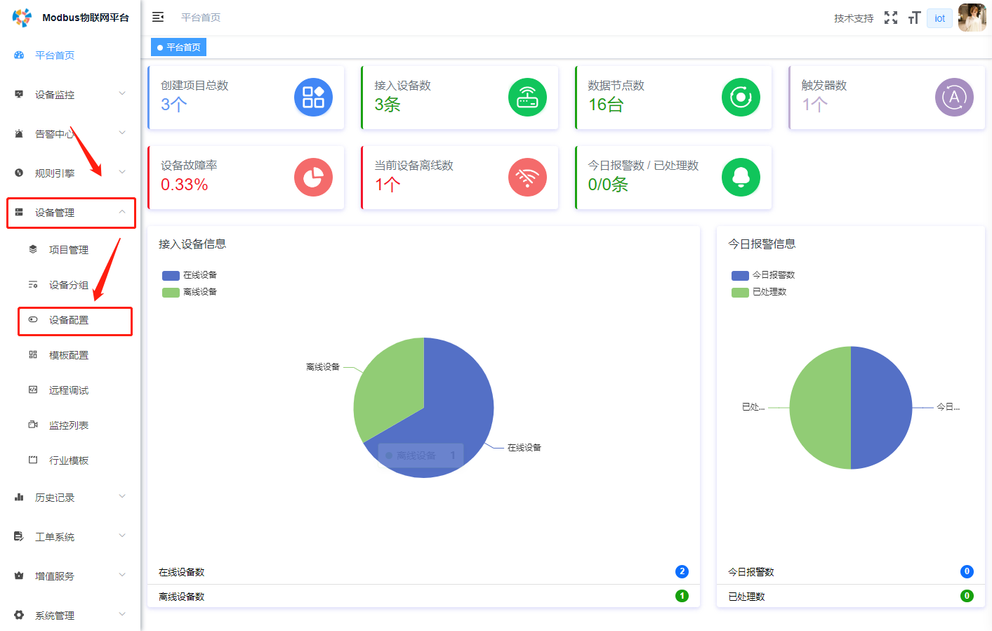 Modbus RTU设备接入Modbus物联网云平台 | Modbus物联网云平台