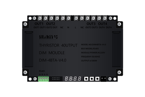 Modbus可控硅调光模块-4回路输出,单回路功率500W