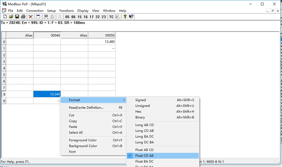 柯力D2008地磅称重仪表Modbus协议插图6