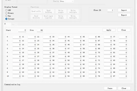 基于C#语言Modbus主站/从站调试工具源代码，支持RTU,TCP,UDP模式