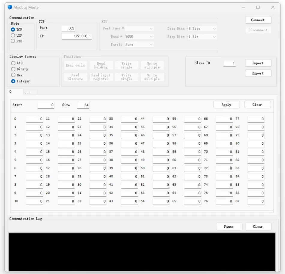 基于C#语言Modbus主站/从站调试工具源代码，支持RTU,TCP,UDP模式插图