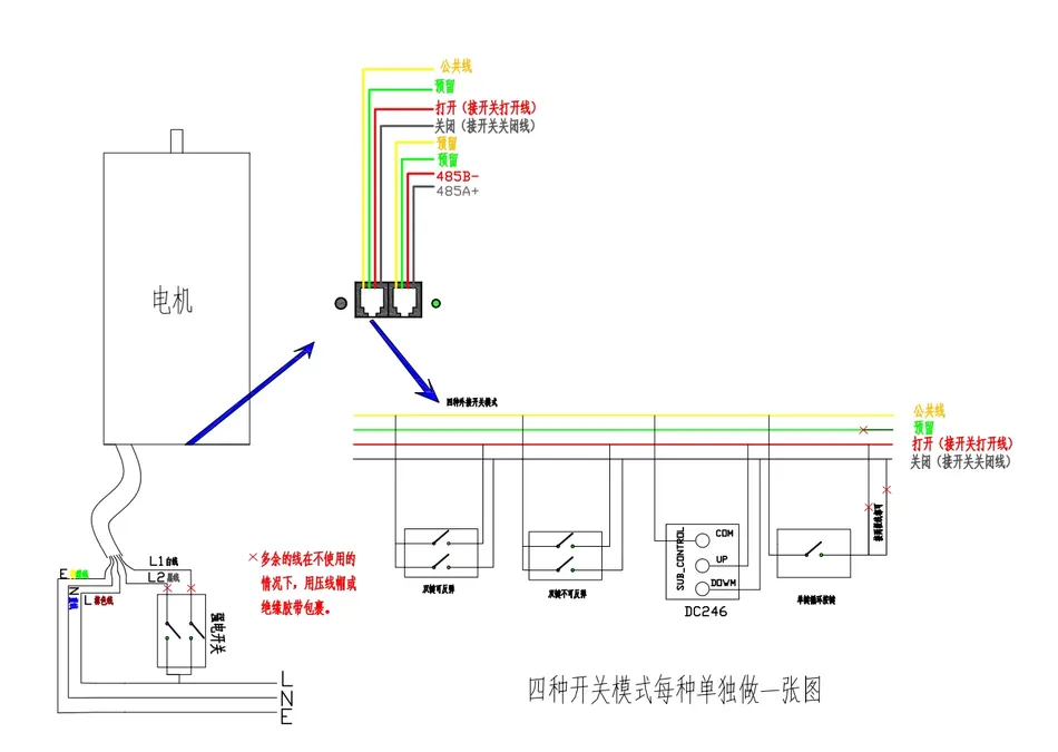 杜亚RS485电动窗帘产品说明书插图