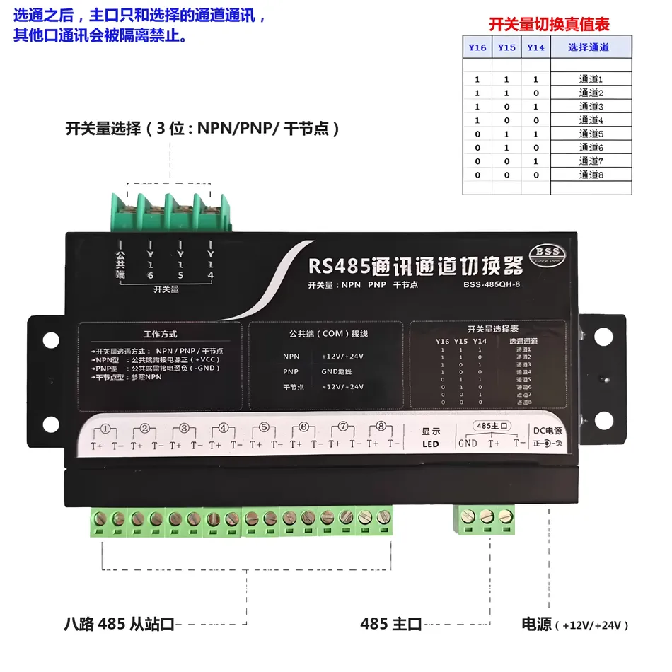 ​​基于开关量控制的RS485通讯通道切换器插图